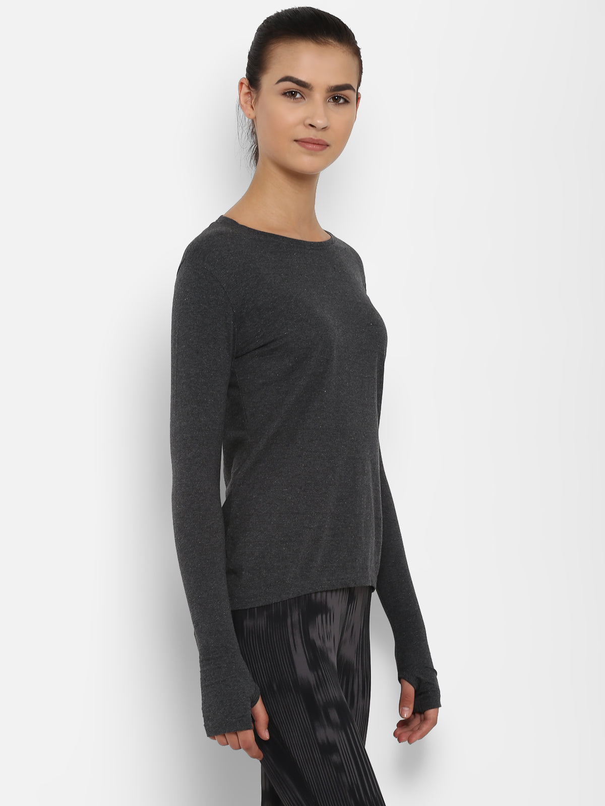 Appulse Women's Round Neck Long Sleeve Thumopen T-Shirt | Women | Premium Cotton | Activewear | Athleisure