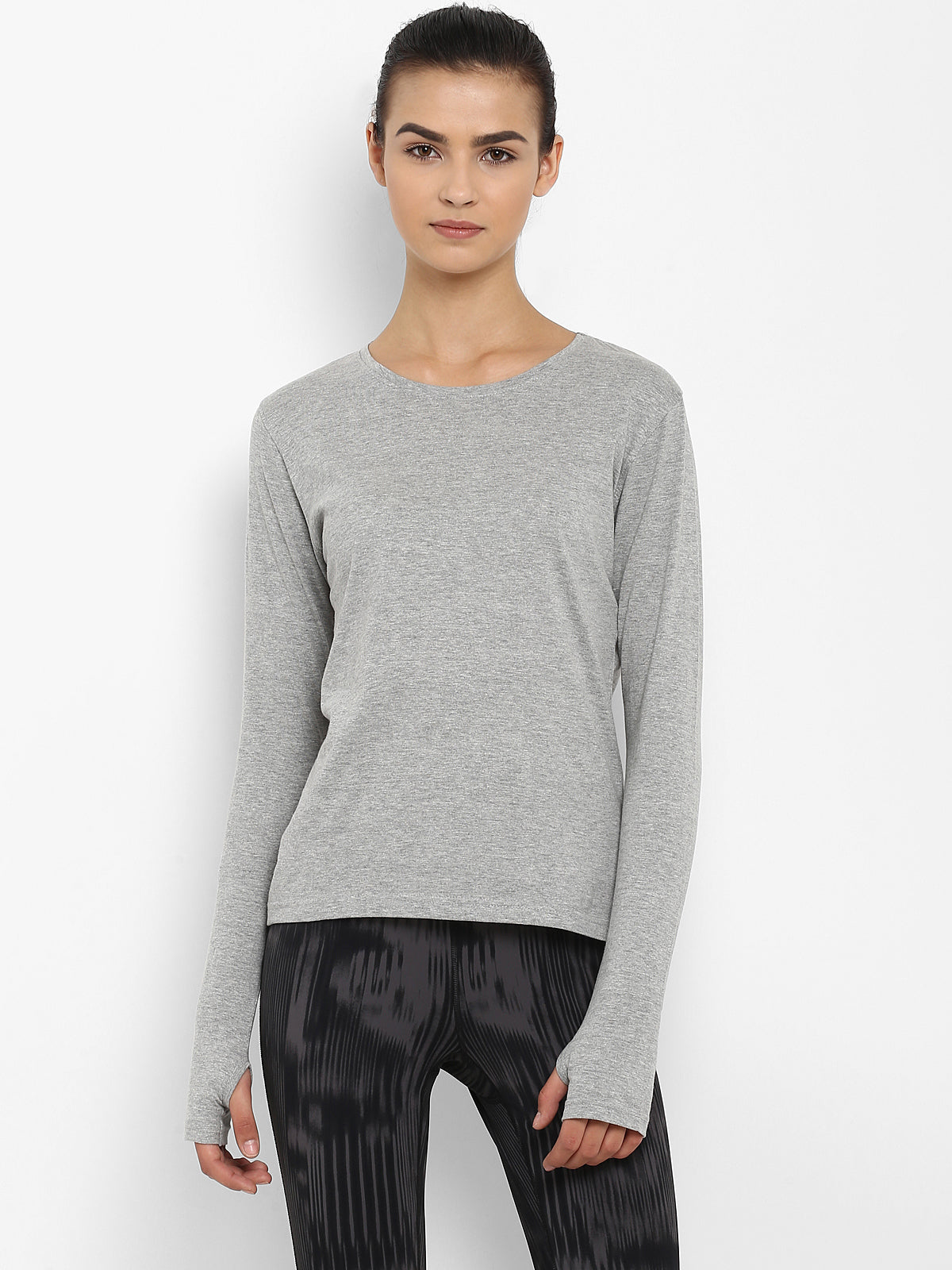 Appulse Women's Round Neck Long Sleeve Thumopen T-Shirt | Women | Premium Cotton | Activewear | Athleisure