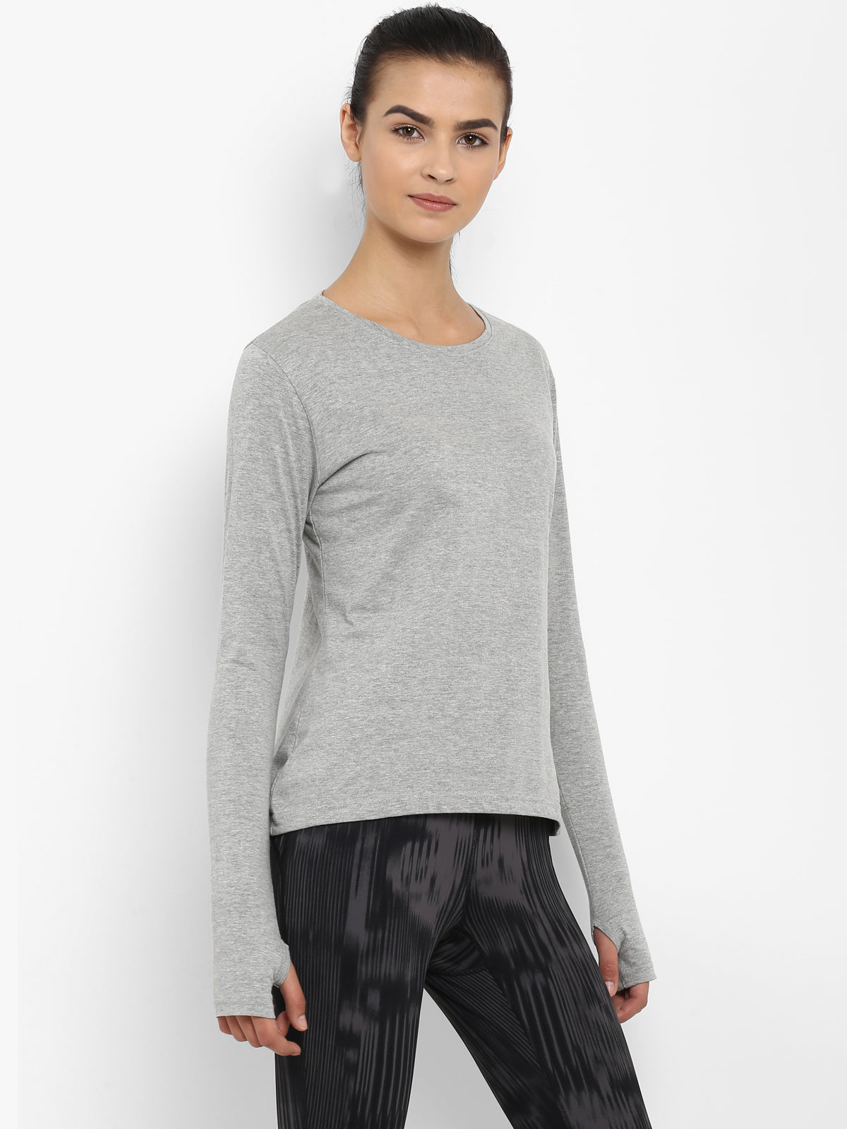 Appulse Women's Round Neck Long Sleeve Thumopen T-Shirt | Women | Premium Cotton | Activewear | Athleisure