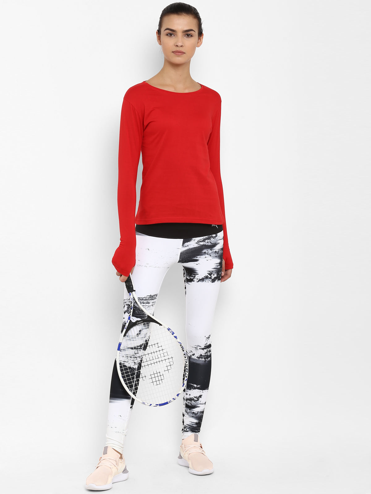 Appulse Women's Round Neck Long Sleeve Thumopen T-Shirt | Women | Premium Cotton | Activewear | Athleisure
