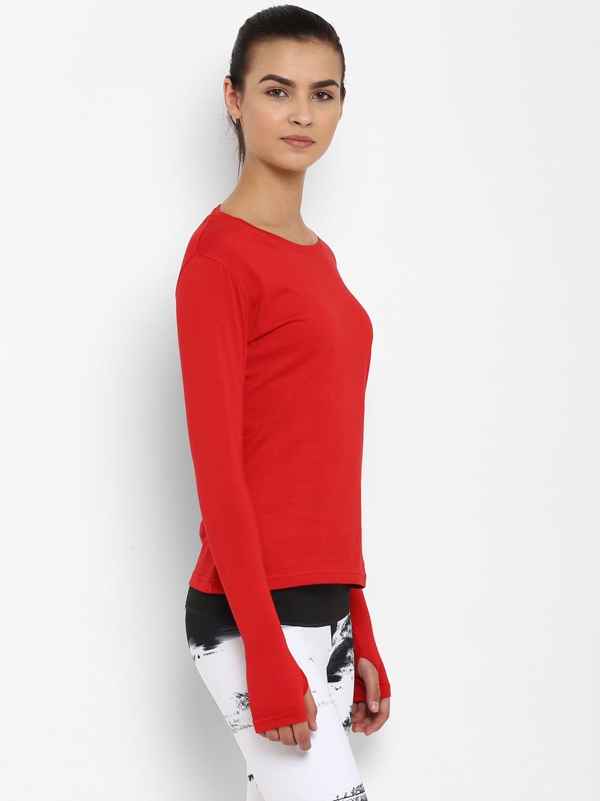 Appulse Women's Round Neck Long Sleeve Thumopen T-Shirt | Women | Premium Cotton | Activewear | Athleisure