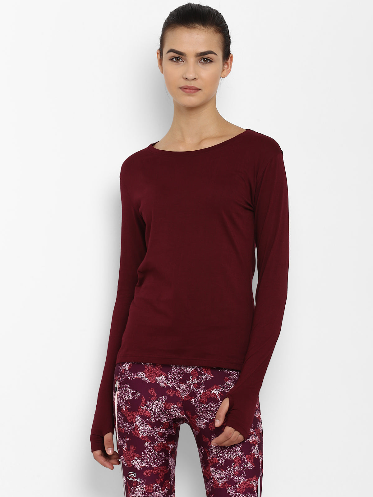 Appulse Women's Round Neck Long Sleeve Thumopen T-Shirt | Women | Premium Cotton | Activewear | Athleisure