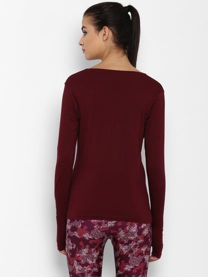 Appulse Women's Round Neck Long Sleeve Thumopen T-Shirt | Women | Premium Cotton | Activewear | Athleisure