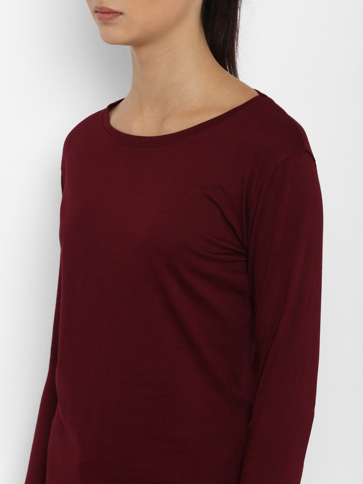 Appulse Women's Round Neck Long Sleeve Thumopen T-Shirt | Women | Premium Cotton | Activewear | Athleisure