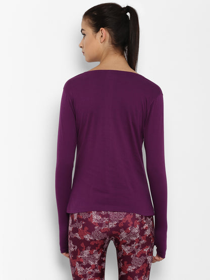 Appulse Women's Round Neck Long Sleeve Thumopen T-Shirt | Women | Premium Cotton | Activewear | Athleisure