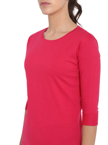 Appulse Women's 3/4th sleeve Round Neck T-Shirt | Women | Premium Cotton | Activewear | Athleisure