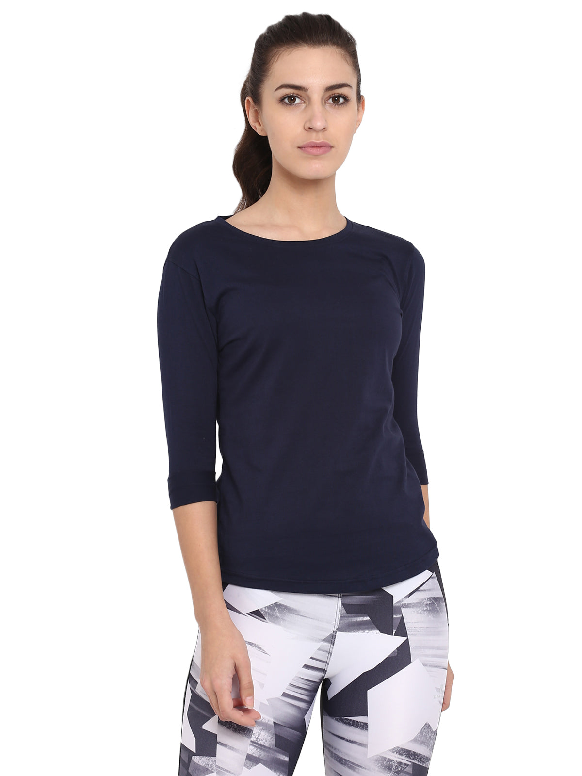 Appulse Women's 3/4th sleeve Round Neck T-Shirt | Women | Premium Cotton | Activewear | Athleisure