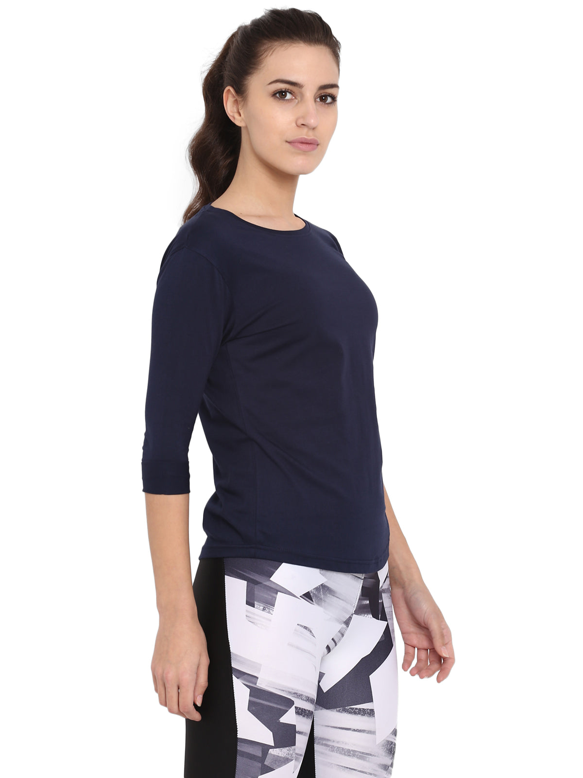 Appulse Women's 3/4th sleeve Round Neck T-Shirt | Women | Premium Cotton | Activewear | Athleisure