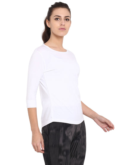 Appulse Women's 3/4th sleeve Round Neck T-Shirt | Women | Premium Cotton | Activewear | Athleisure