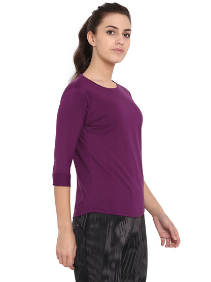 Appulse Women's 3/4th sleeve Round Neck T-Shirt | Women | Premium Cotton | Activewear | Athleisure
