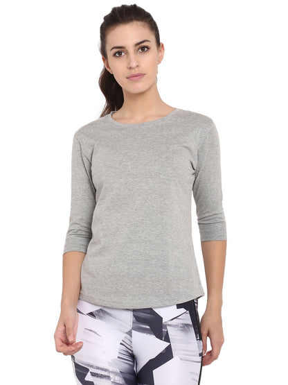 Appulse Women's 3/4th sleeve Round Neck T-Shirt | Women | Premium Cotton | Activewear | Athleisure