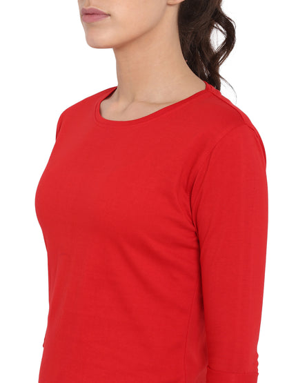 Appulse Women's 3/4th sleeve Round Neck T-Shirt | Women | Premium Cotton | Activewear | Athleisure