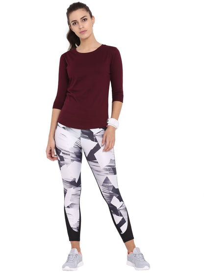 Appulse Women's 3/4th sleeve Round Neck T-Shirt | Women | Premium Cotton | Activewear | Athleisure