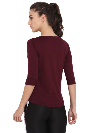 Appulse Women's 3/4th sleeve Round Neck T-Shirt | Women | Premium Cotton | Activewear | Athleisure