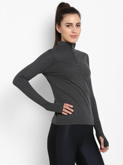 Appulse Women's Hi Neck Long Sleeve Thumb Hole T-Shirt | Women | Premium Cotton | Activewear | Athleisure