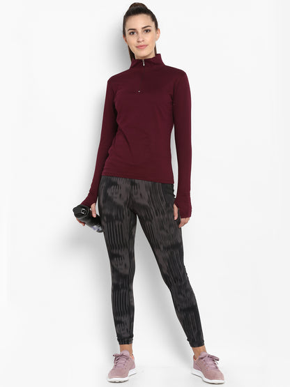 Appulse Women's Hi Neck Long Sleeve Thumb Hole T-Shirt | Women | Premium Cotton | Activewear | Athleisure