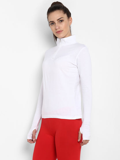 Appulse Women's Hi Neck Long Sleeve Thumb Hole T-Shirt | Women | Premium Cotton | Activewear | Athleisure